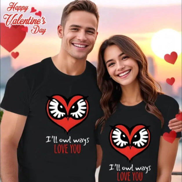 Love Valentine'S Day T-Shirt,   Couple T-Shirt, Couple Christmas, Fashion Casual T-Shirt, Short-Sleeved T-Shirt